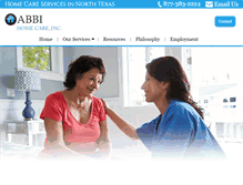 Tablet Screenshot of abbihomecare.com